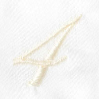 エッグシェルの数字刺繍見本